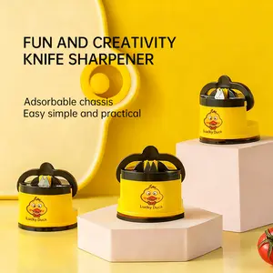 TikTokShopBlackFriday Adsorbable Knife Sharpener, Mini Suction Cup Knife Sharpening Tool, a Compact & Easy to Use Tungsten Steel Manual Sharpener for Household Kitchen Knives & Fruit Knifes