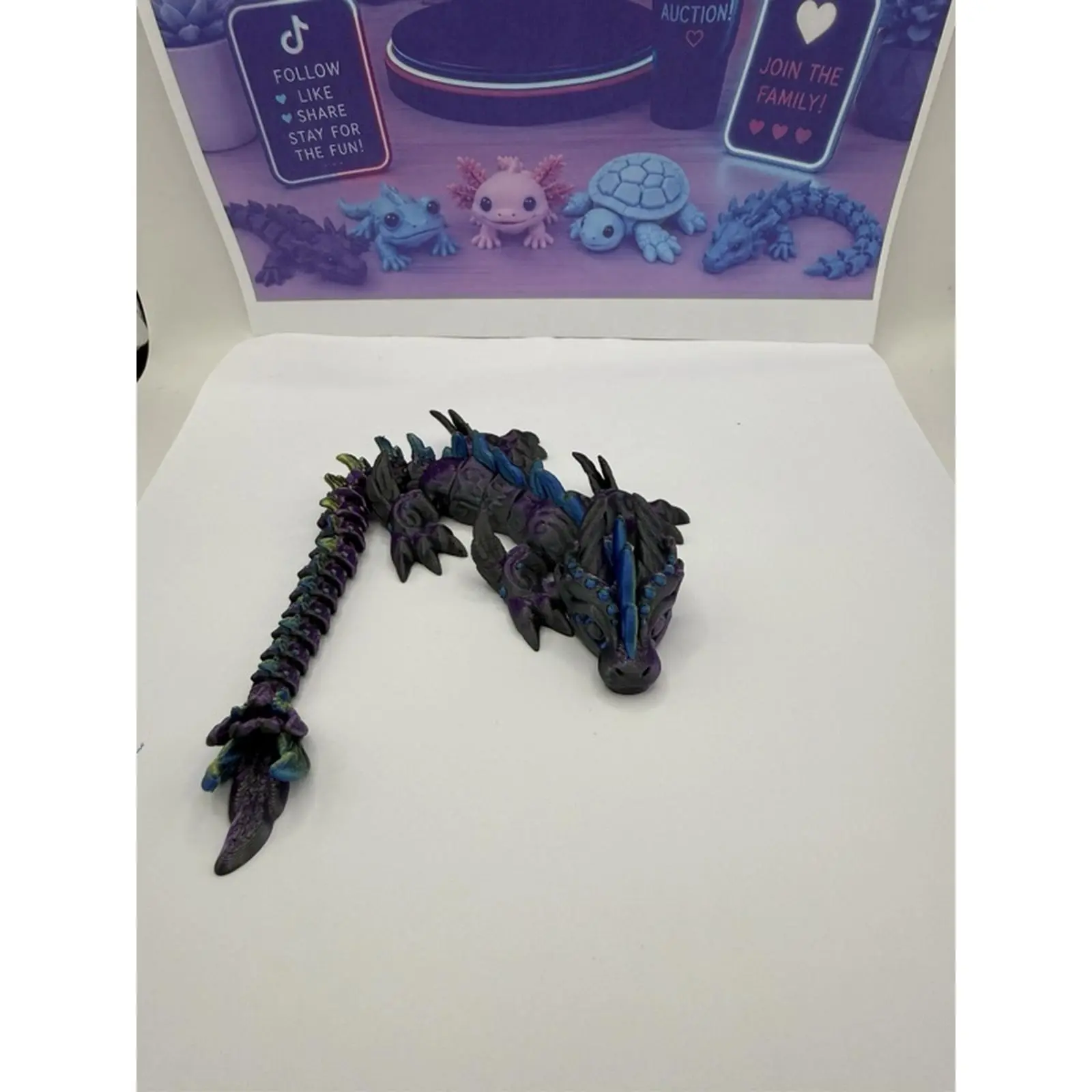 3-D Printed Baby Dragon Creatures Collectible Action Figure - Unique Design, $15 Price, Ideal for Collectors