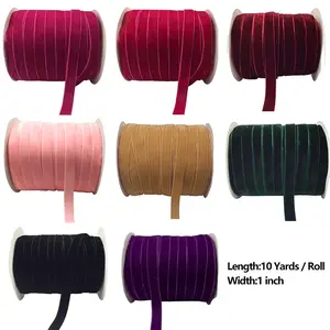 2.5cm/1inch Velvet Ribbon Roll, 10 Yards, Perfect for Gift Wrapping, Christmas Decorations, Weddings, Hair Bows, Necklaces, Cafe Decoration