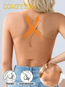 Women's Sporty Fitness Cross Back Bra, Daily Wear Comfortable Design, Ideal for Gym & Casual Use, Durable Women's Underwear Essentials