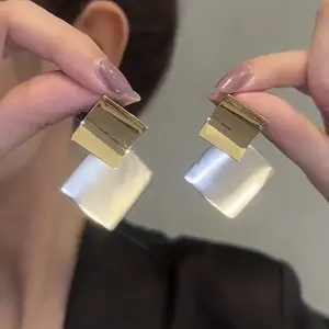 Diamond-shaped Sequins Geometric Earrings For Women