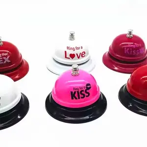 Ring the Bell - Assorted Colorful Bell with "Ring for a Love" and "Ring for a Kiss" Messages