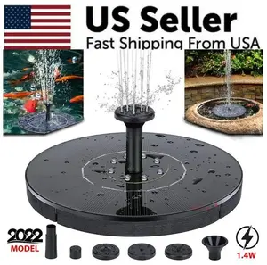 Solar Power Bird Bath Fountain Upgrade 1.4W Solar Fountain With 4 Nozzle