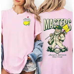 Masters Tournament 2026 T-Shirt | Augusta National Golf Club Graphic Tee, Vintage Golf Caddie Design Front & Back Print Shirt, Golf Lover Gift, Unisex Casual Graphic T-Shirt