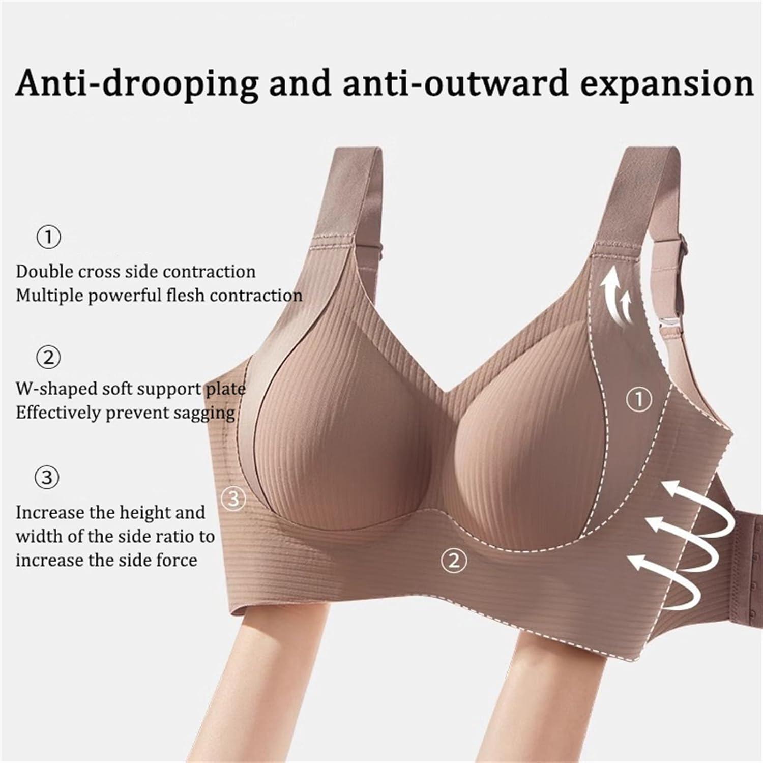 3/4/5piece set Women's Solid Color Wireless Bra Women's Ribbed Push Up Adjustable Wireless Bra,Push up Bras for Women A must-have for sports and fitness: a gift for her/mother