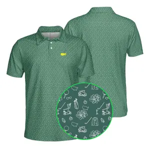 Green Polo Shirt – Inspired Golf Wear, Comfortable Lightweight Summer Shirt for Men, Breathable Performance Fit