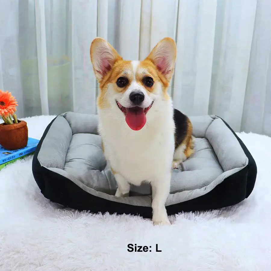 Warm Plush Dog Bed, 1 Count Rectangle Soft Pet Bed, Pet Nest for Small Medium Large Dogs & Cats (It is Recommended to Take One Size Larger)