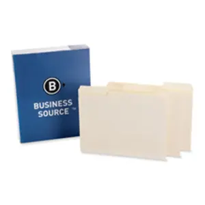 Business Source  Interior File Folders- .33 Cut Assorted- Letter- Manila
