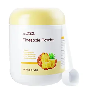 Pineapple Powder, Organic Pineapple Powder, 8oz / 228g, Natural FreezeDried, Glutenfree, for Drinks, Cooking, Baking
