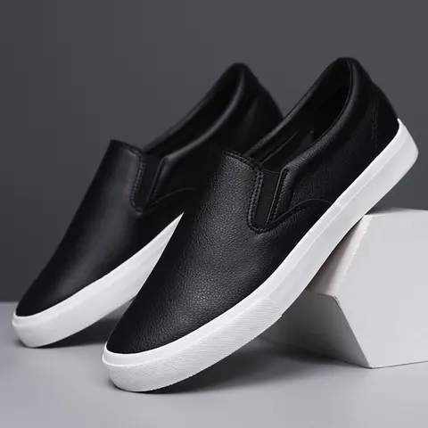 Men's Casual Round Toe Slip On Style Flat Shoes, 1 Pair Lightweight Breathable Comfortable Slip-on Shoes for Daily Wear, Perfect for Men and Outdoor Walking Driving, Slip On Loafers
