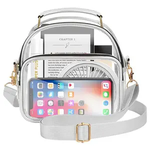 New Women's Transparent PVC Shoulder Bag, Large Capacity Crossbody Bag, Convenient Handbag, Stylish and Practical Daily Use, Lightweight Crossbody Bag