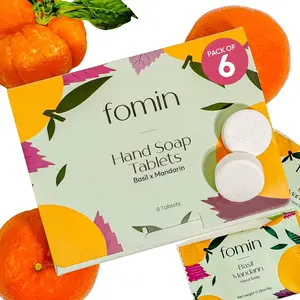 Foaming Hand Soap Tablet Refills - Basil Mandarin - Eco Friendly Hand Soap Tablets, Sustainable Soap Tablets for Hand Wash