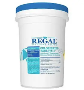 Regal 50 lb Pail 3" Chlorinated Tablets, Unwrapped
