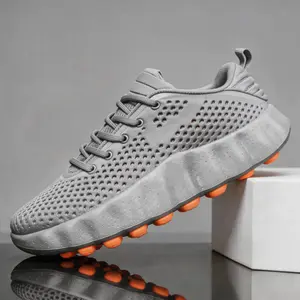 Men’s Fashion Chunky Sneakers – Trendy Platform Walking Shoes with Breathable Mesh Design | Gorpcore Street Style