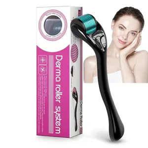 540 Pin Titanium Microneedle Derma Roller, At-Home Facial Skin Treatment Roller for Anti-Aging, Acne Scar & Pore Minimizing