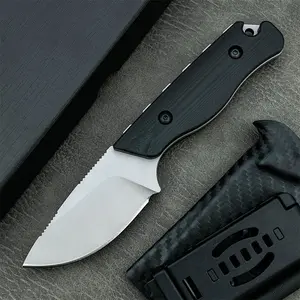 High Quality Wear-Resistant Fixed Blade Knife with Sheath, 8cr13mov Steel Blade, G10 Handle for Outdoor Camping & Fishing, Outdoor Camping Equipment