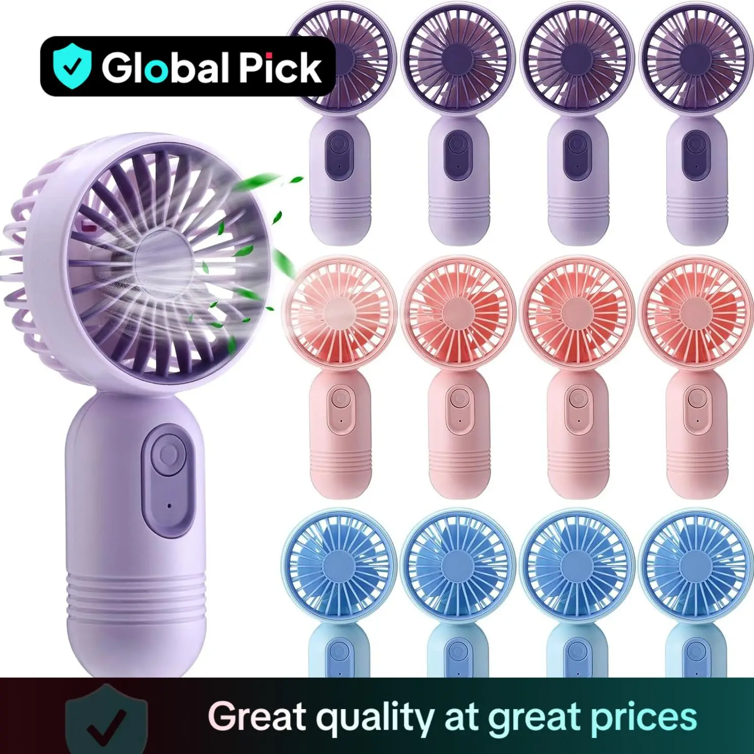 Multifunctional Fan Portable Handheld Fan, Usb Rechargeable Fan with 3 Speed Modes, Portable Fan Mini Electric Fan, Personal Cooling Fan, Small Person