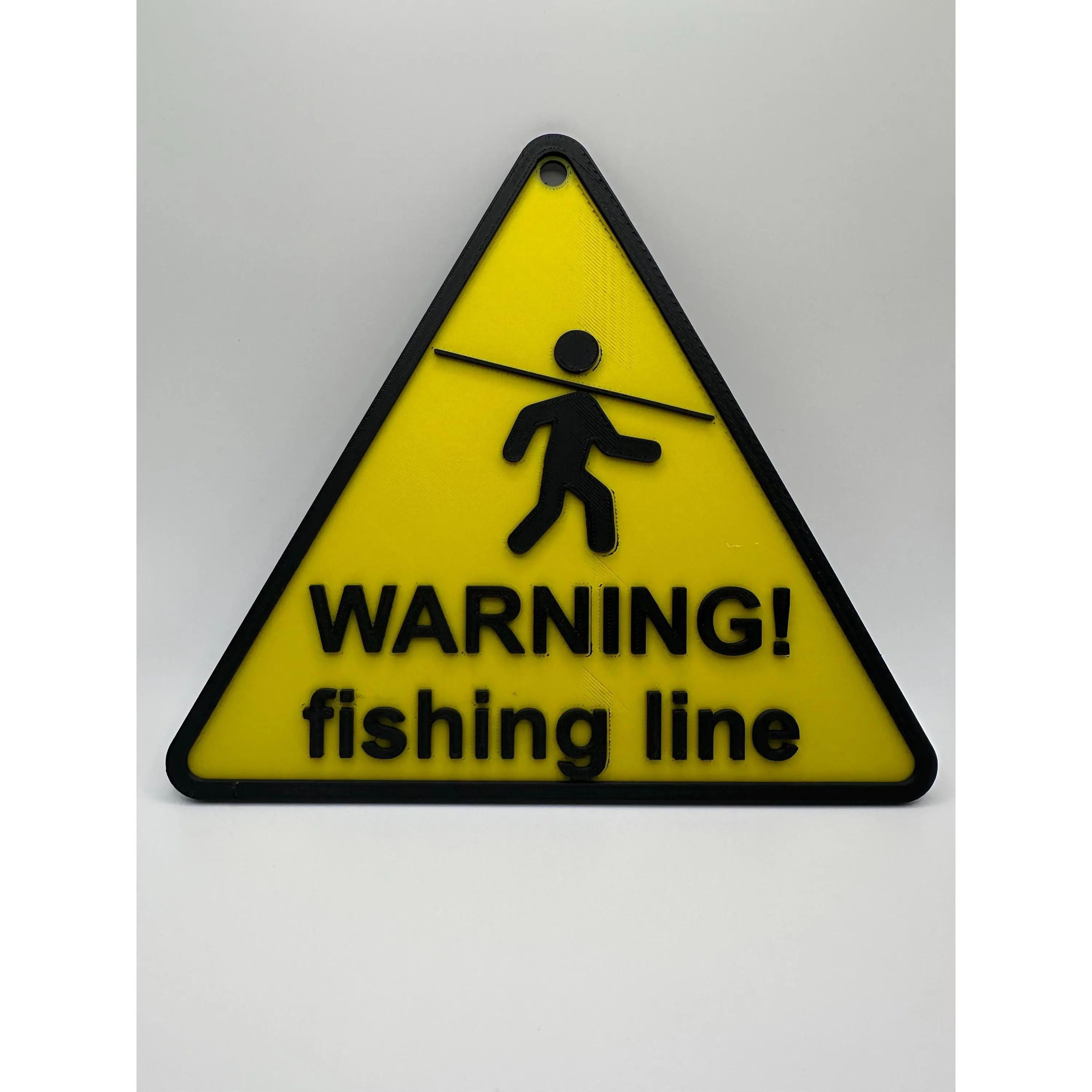 3D Printed “WARNING FISHING LINE” sign/Plaque for Wall/Dock, Fishing ...