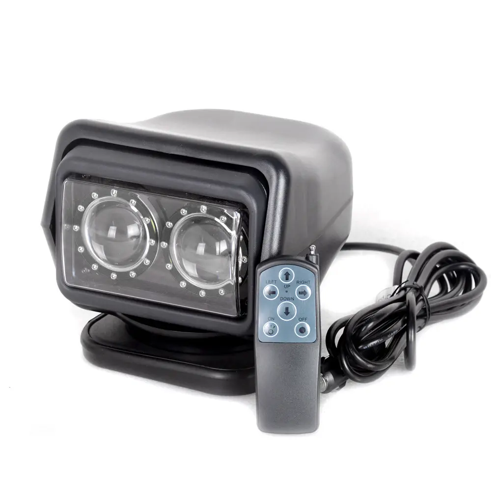 Led Search Light 7 Inch 60W 360 Degrees Rotating Remote Control 9-32V Spot Led Driving Lights Fog Lights Offroad Lights SUV ATV 4wd Truck Boat Lighting Camping Fishing