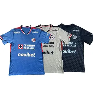 Fan Vision 2526 Liga MX Club La Máquina Short Sleeved breathable quick-drying soccer jersey Football Shirts for men / Cementeros Home Away Blue Grey Black Jersey
