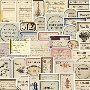 140 pcs Label Stickers – Retro Junk Journal, Scrapbook & Bullet Journaling Decor for DIY Cards 140 pcs Label Stickers – Retro Junk Journal, Scrapbook & Bullet Journaling Decor for DIY Cards