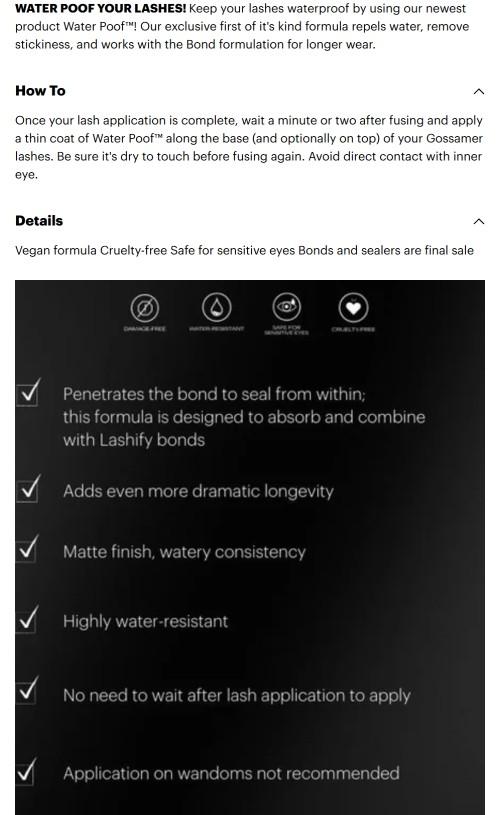 Water Poof™ Waterproof Lash Sealer Water Poof™ Waterproof Lash Sealer