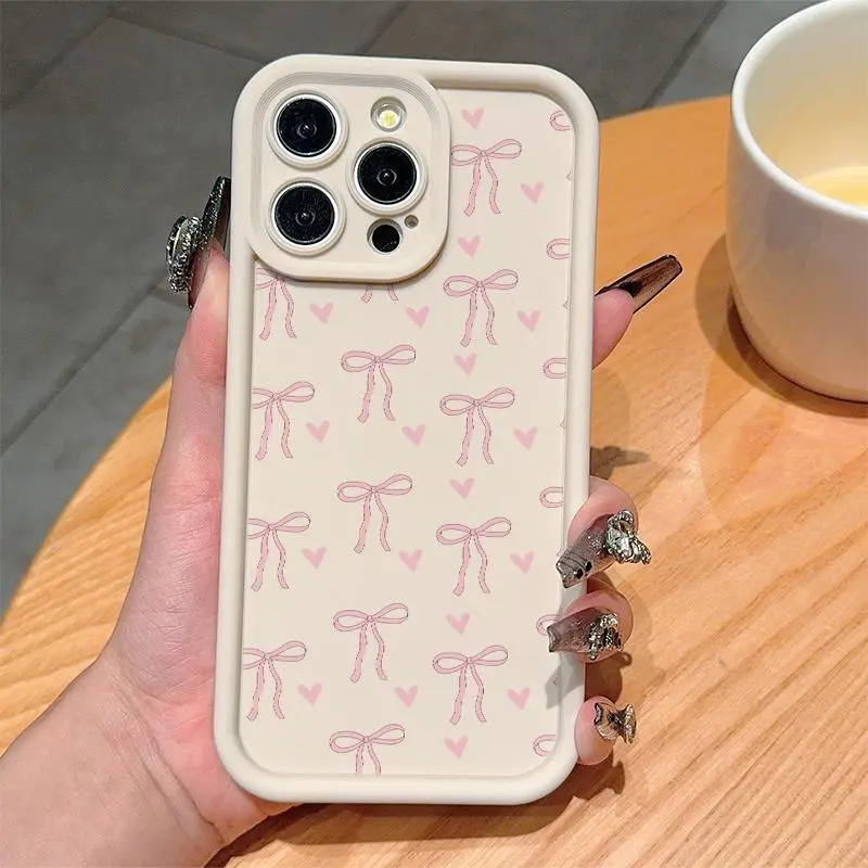 Bowknot Pattern Phone Case Cover, Anti-drop Cellphone Protective Case, Phone Accessories Compatible with iPhone 6/7/8/X/Xs/XR/XS max/11/12/13/14/15Pro max