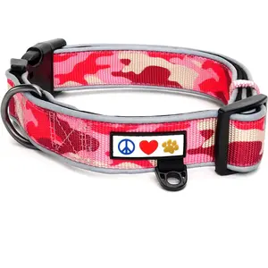 Camouflage Dog Collar Padded Dog Collar Reflective Dog Collar Puppy Collar Training Dog Collar Medium Dog Collar/Large Dog Collar Camo Pink Dog Collar