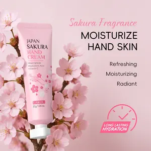 Japanese Cherry Blossom Hand Cream 30g, Deep Hydrating Moisturizing & Nourishing, Quick Absorption Non-Greasy, Soften Rough Skin, Portable Outdoor Hiking Essential, Moisturize, Hydrate, Moisturizer