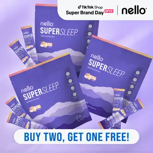 Nello Supersleep Nighttime Sleep Support Drink Mix Triple Pack, 60 Travel Packets, KSM-66 Ashwagandha, Maizinol, L-Glycine, Magnesium Glycinate, Melatonin-Free
