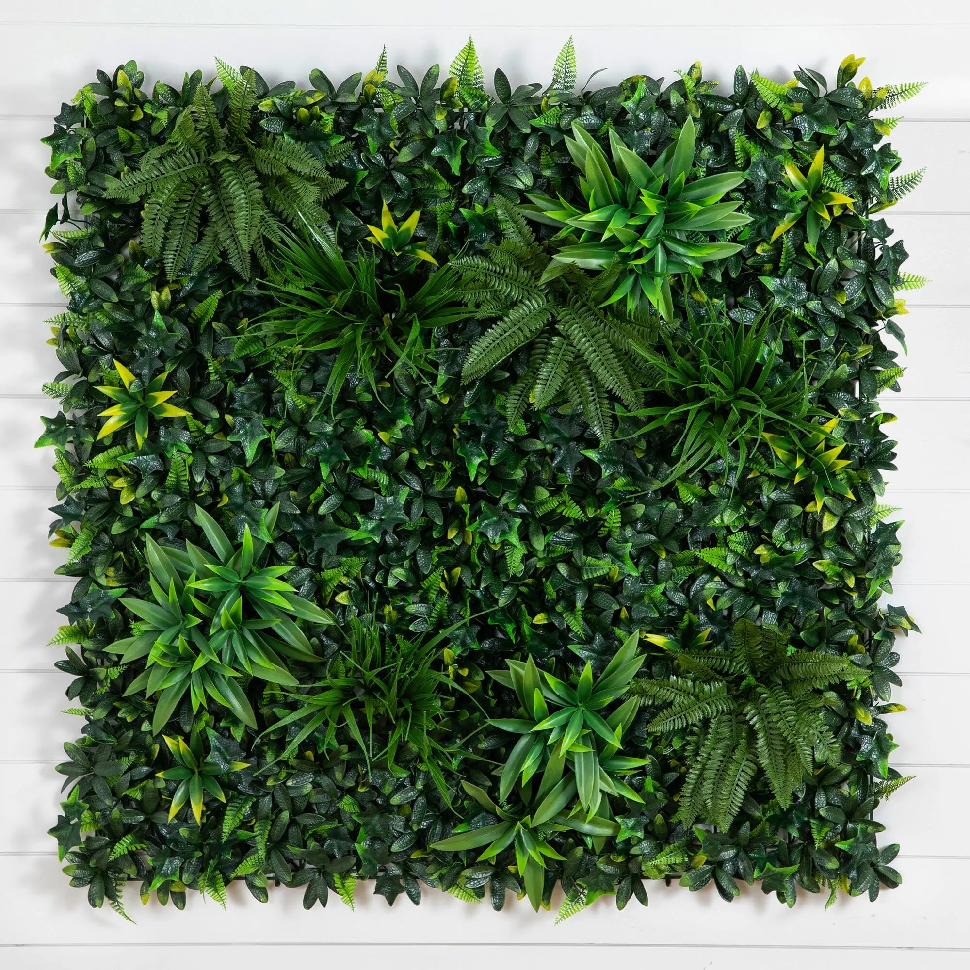 40in x 40in UV-Resistant Synthetic Andean Cloud Forest Tropical Decorative Plants Wall Mount Living Wall Panel, Home & Garden Decor (Indoor/Outdoor Use for Homeowners)