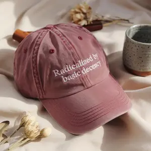 Radicalized By Basic Decency Cap, Embroidered Anti Trump, Social Justice Activist Hat, Social Justice Activist Hat,Save Democracy Resistance