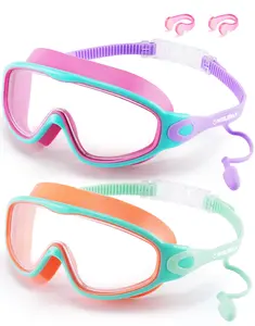 2 Pack Kids Swim Goggles for 3-15 UV Protection Anti-Fog Pool Water Swimming Goggles For Boys Girls Youth Toddler