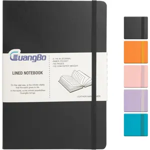 Lined Journal Notebook for Work with 160 Pages, 5.6" x 8" Hardcover Notebooks Journals Medium Size for Writing Women Men