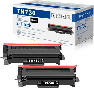 TN730 TN-730 Black Toner Cartridges 2 Pack Compatible TN730 Toner  Replacement for DCP-L2550DW MFC-L2710DW L2750DW L2750DWXL Printer