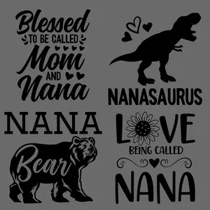 Dinosaur & Bear & Letter Pattern Iron on Transfer Sticker, 6 Counts/set Washable Heat Transfer Sticker, DIY Decal for Clothes, Jeans, Backpack, Crafts