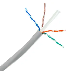 Cable Wholesale 13X6-021NH 1000 ft. 23 AWG Bulk Cat6a Gray Ethernet Cable, UTP - 500Mhz