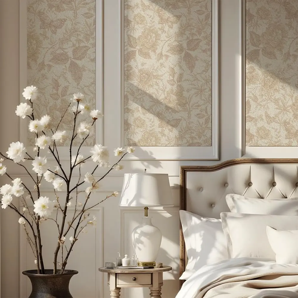 Rose Floral—cream Coloured