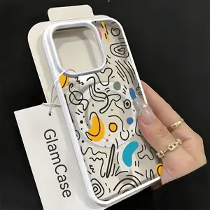 Abstract Doodle Art Phone Case，Minimalist Retro Style for iPhone 17 16 15 14 13 12 11 Plus Pro Max，Unique Gift A9