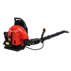 Explorinox Snow/Leaf Blower, 63CC Gas Powered Backpack Leaf Blower, 665CFM 2-Stroke Snow Blower for Lawn Care Yard Dust Debris (Red)