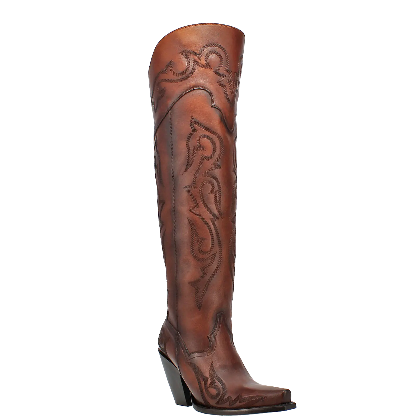 Dan Post Boot Company Ladies Seductress Distressed Brown Snip Toe Boots DP328