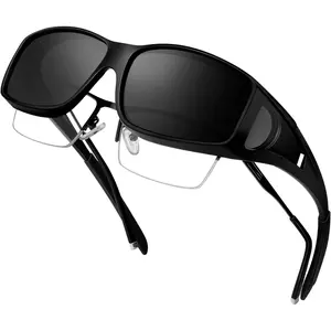 Fit Over Glasses for Men Women Polarized UV400 Protection Fashion Wrap Around Shades