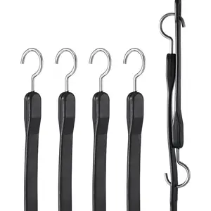 【Spotlight Day】VEVOR 4 Pcs Flat Bungee Cord Set 20 mm Heavy Duty Bungee Straps with S-Hook 40"