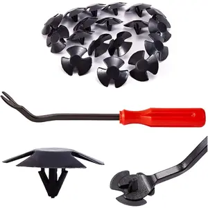 Hood Insulation Retainer Clips-40 Pcs Hood Insulation Retainers For Chrysler,Dodge,Ram Replace OEM 4878883AA LH LHS Nylon Clip With 1 Pcs Plastic Fastener Remover