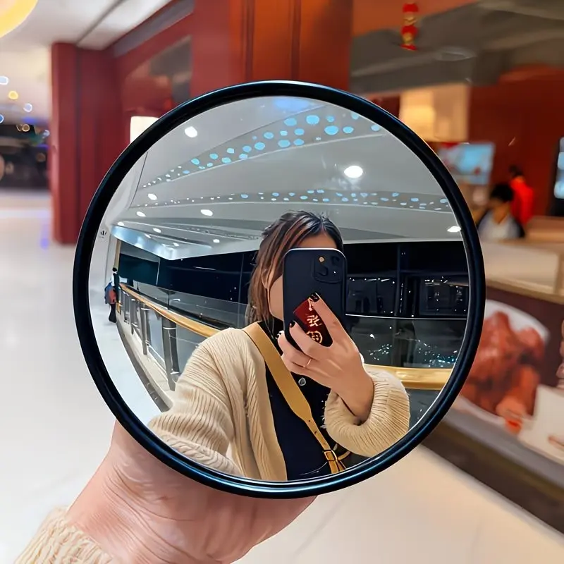 8.27 Inch Wide Angle Convex Mirror Dual Use Wall Hanging Handheld Makeup Mirror Home Decor Photo Wall Ornament Holiday Gift
