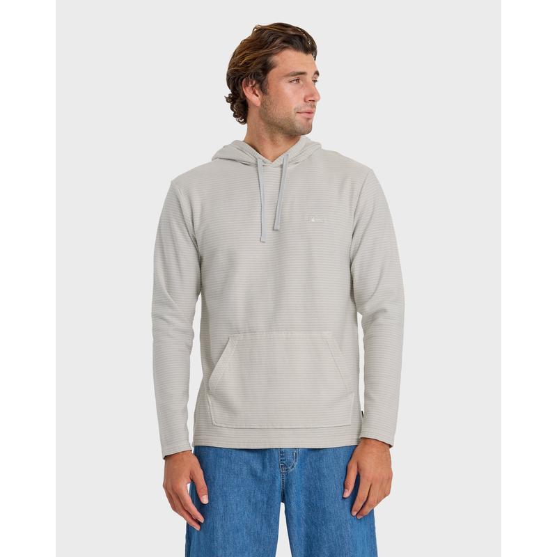 Quiksilver , Alamitos Jacquard Stripe Pullover Hoodie , Men's 100% Cotton Embroidered Logo Regular Fit , Everyday Wear & Casual Streetwear Sweatshirt Long Sleeve Pocket Knit
