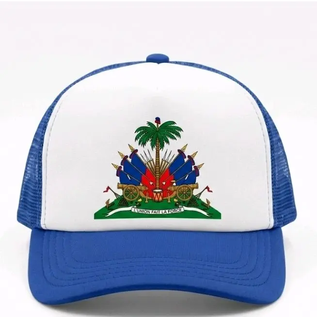Truck Foam Cap . Haiti Armoirie logo Blue