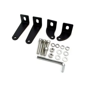 2-Pack Universal Side Mounting Brackets For Straight or Curved LED Light Bar