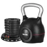 VEVOR Adjustable Weightlifting Kettlebell Set, Sturdy 7-Level (5,11.5,18,24.5,31,37.5,44 lbs) Die-Cast Aluminum Alloy & ABS, Wear-Resistant Handle, Strength Training Accessory, Fitness Equipment, Portable Fitness Equipment, At Home Gym Equipment#SohoChic
