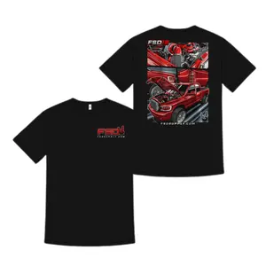 [MADE IN USA] FSD12 Red Lifted Truck Engine Build shirt, Custom Diesel Pickup Graphic Streetwear shirt for Truck Enthusiasts, Off Road Meet and Car Show Gift for Men Women